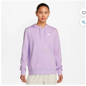 Nike Lavender Hoodie club fleece hoodie sportswear color: violet